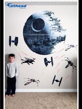 RETIRED Fathead Brand Star Wars Death Star Battle